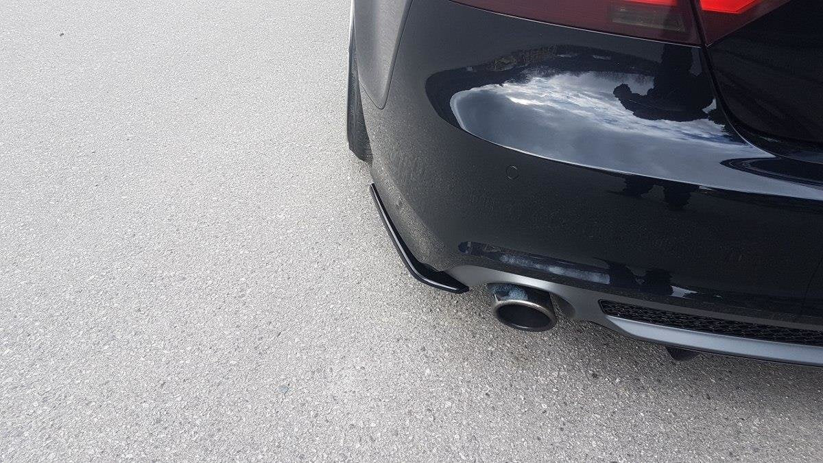Heck Ansatz Flaps Diffusor für Audi A7 Mk1 S-Line schwarz Hochglanz