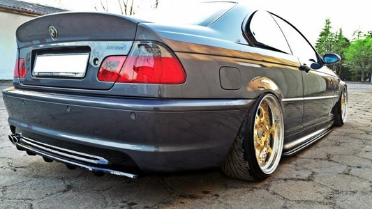 Mittlerer Diffusor Heck Ansatz für BMW 3er E46 M Paket COUPE DTM LOOK schwarz matt