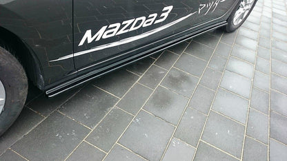 Seitenschweller Ansatz für Mazda 3 BN (Mk3) Facelift schwarz Hochglanz