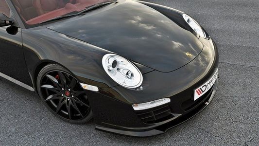 Front Ansatz für PORSCHE 911 Carrera 997.2 Facelift schwarz Hochglanz