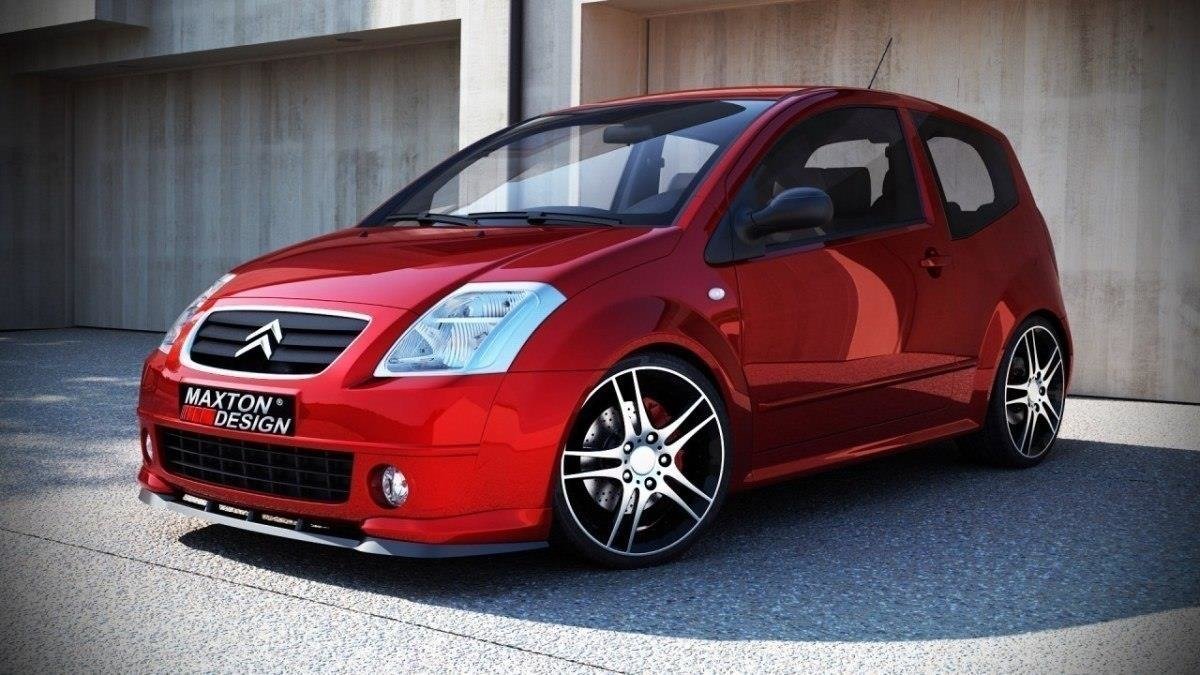 Front Ansatz für CITROEN C2 VTS schwarz matt