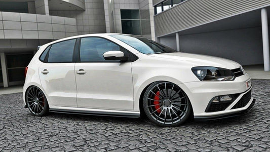Seitenschweller Ansatz für VW POLO MK5 GTI Facelift schwarz matt