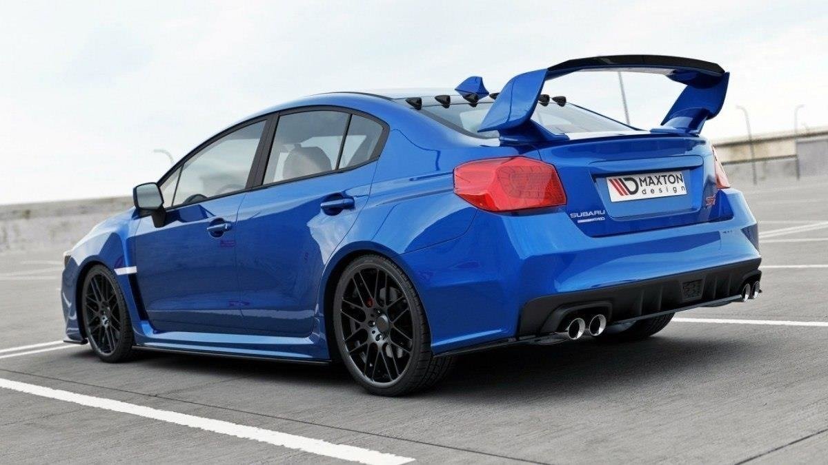 Heck Ansatz Flaps Diffusor für SUBARU WRX STI schwarz Hochglanz