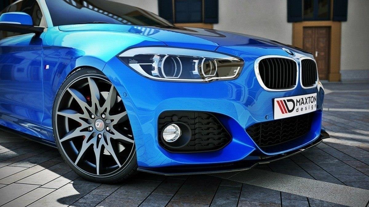 Front Ansatz V.1 für BMW 1er F20/F21 M-Power FACELIFT schwarz Hochglanz