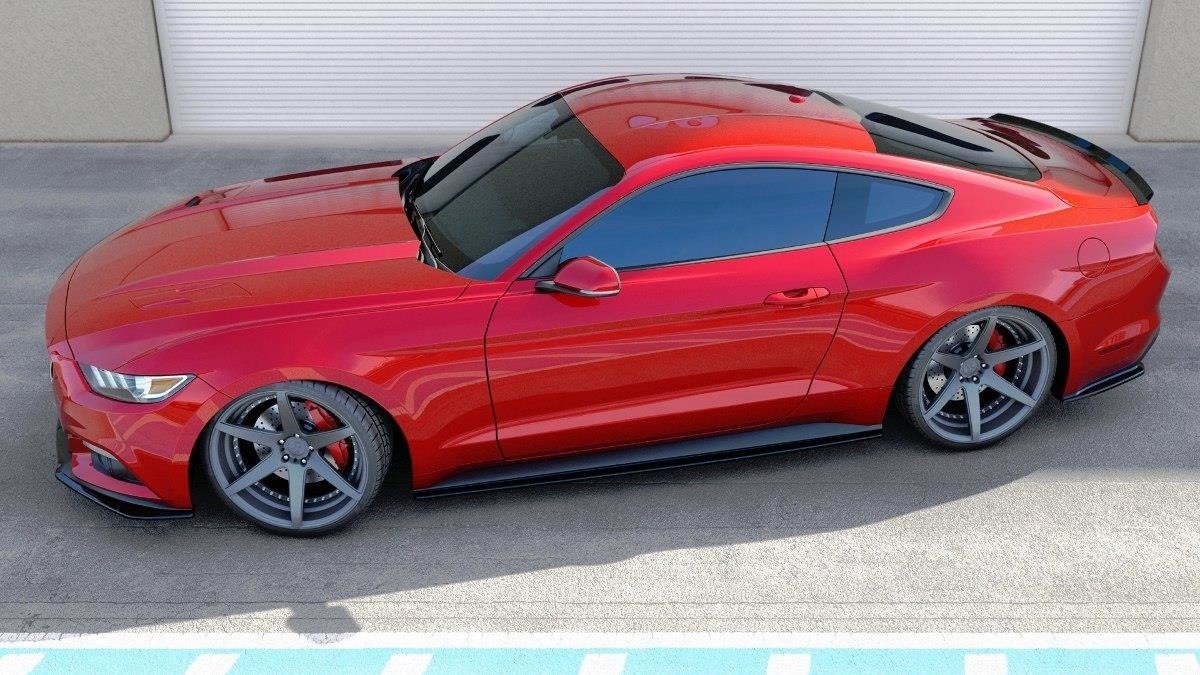 Seitenschweller Ansatz für Ford Mustang Mk6 schwarz matt