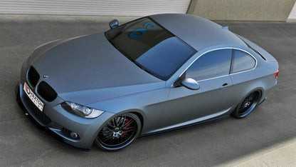 Front Ansatz für BMW 3er E92 M Paket schwarz Hochglanz