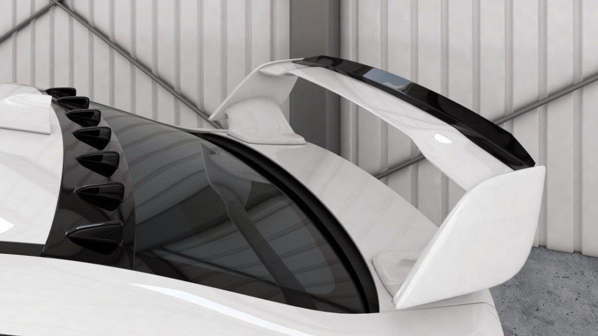 Spoiler CAP für SUBARU WRX STI schwarz Hochglanz