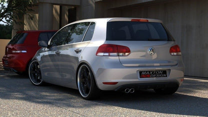 Diffusor Heck Ansatz für VW GOLF 6 MIT 1 AUSPUFF schwarz matt