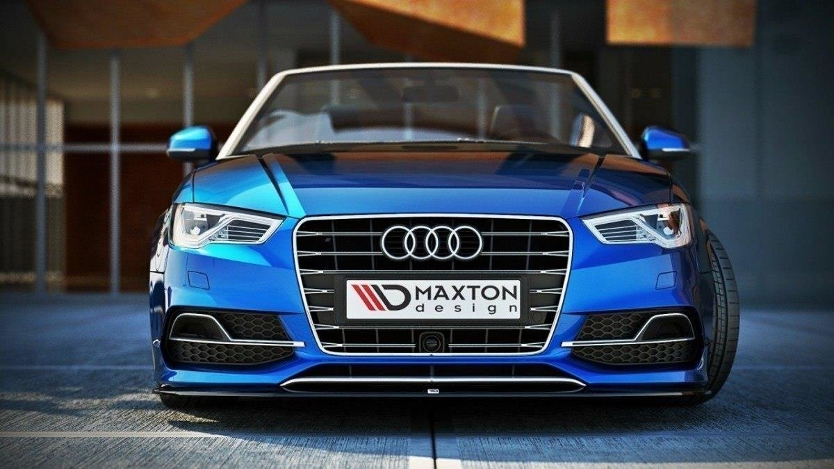 Front diffusor V.1 Audi S3 / A3 S-Line 8V Limousine / Cabrio schwarz matt