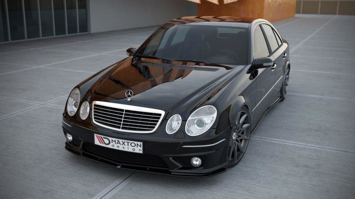 Front Ansatz für MERCEDES E W211 AMG FACELIFT schwarz Hochglanz