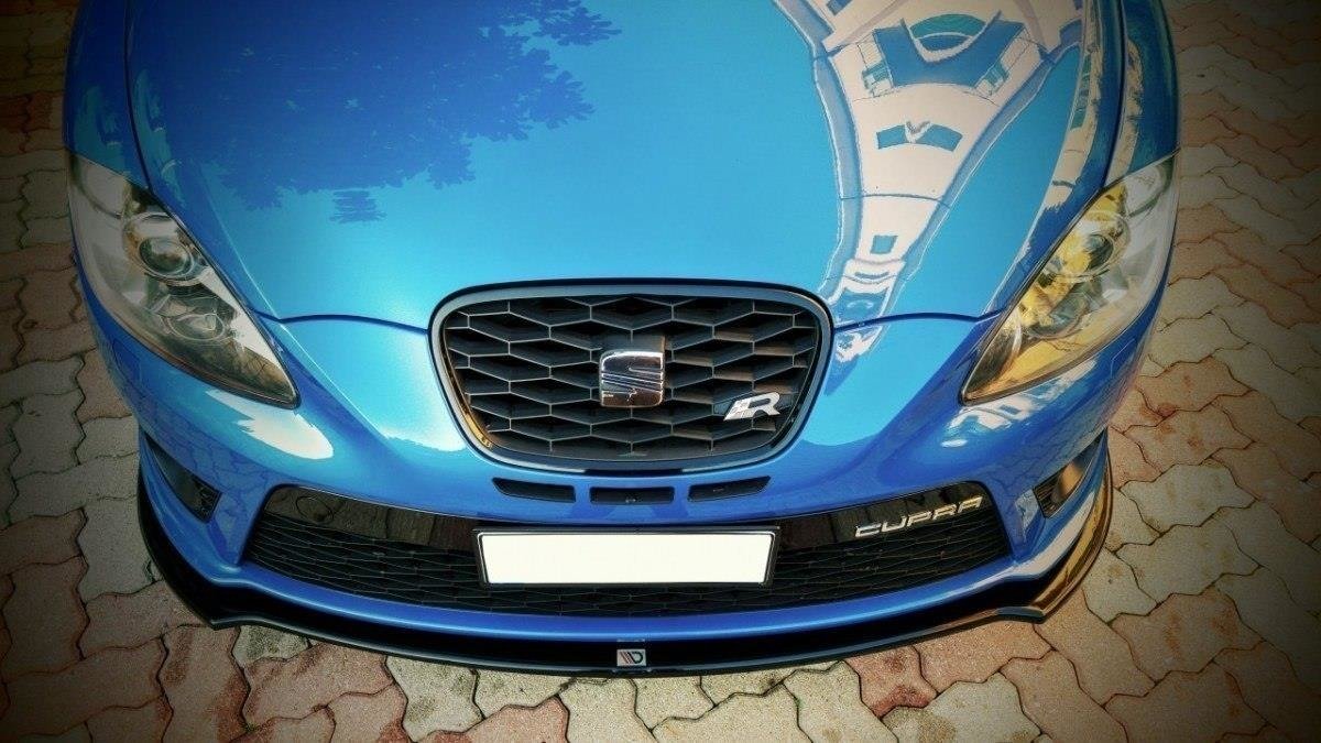 Front Ansatz V.1 für SEAT LEON MK2 CUPRA FR Facelift schwarz Hochglanz