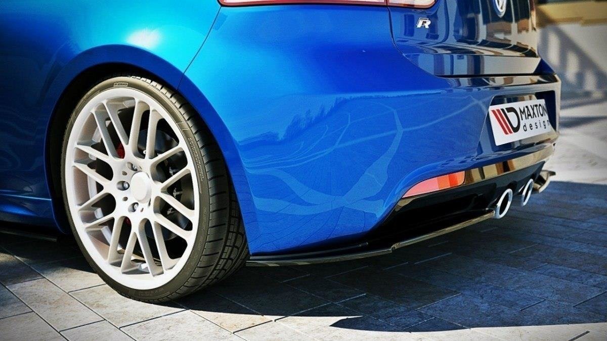 Heck Ansatz Flaps Diffusor für VW GOLF 6 R schwarz Hochglanz
