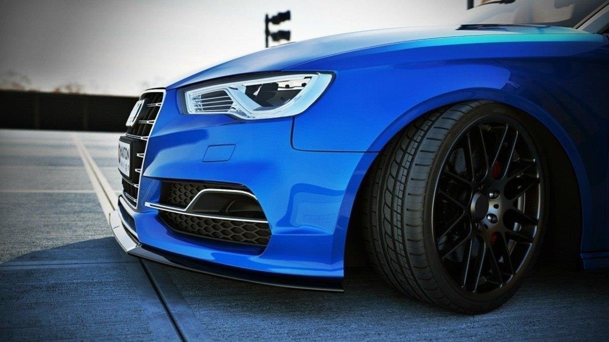 Front diffusor V.1 Audi S3 / A3 S-Line 8V Limousine / Cabrio schwarz matt