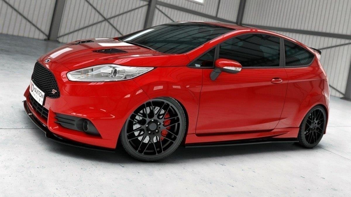 Front Ansatz V.3 für Ford Fiesta ST Mk7 FL schwarz Hochglanz