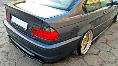 Mittlerer Diffusor Heck Ansatz für BMW 3er E46 M Paket COUPE  schwarz matt