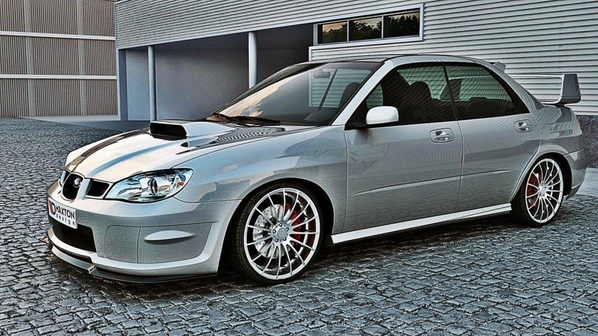 Front Ansatz für Subaru Impreza WRX STI (HAWKEYE) schwarz Hochglanz