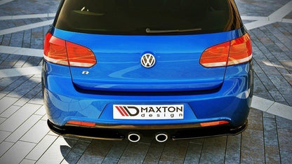 Heck Ansatz Flaps Diffusor für VW GOLF 6 R schwarz Hochglanz