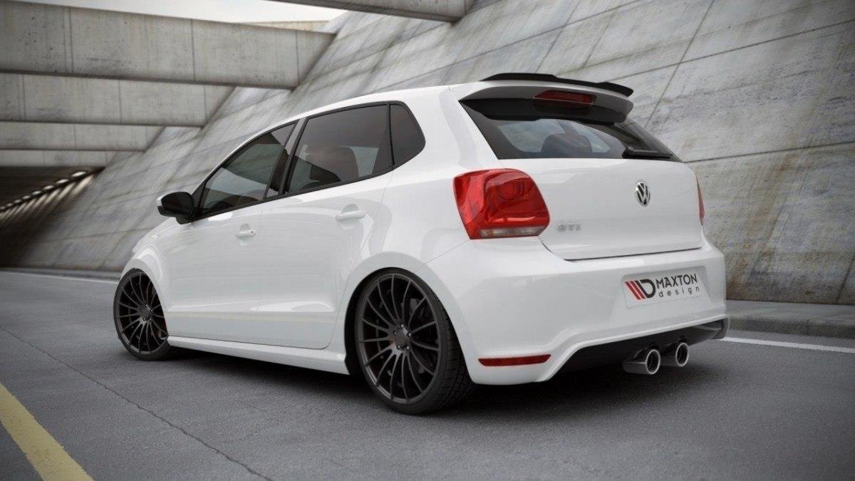 Spoiler CAP für VW POLO MK5 GTI / R-LINE schwarz Hochglanz