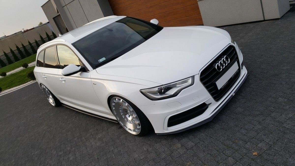 Seitenschweller Ansatz für Audi S6 / A6 S-Line C7  schwarz matt