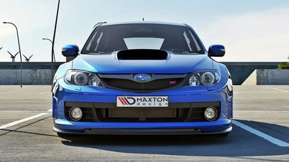 Front Ansatz für v.1 Subaru Impreza WRX STI 2009-2011 schwarz Hochglanz