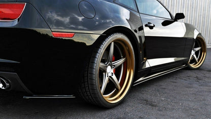 Heck Ansatz Flaps Diffusor für Chevrolet Camaro V SS - US, EU Version vor Facelift schwarz matt