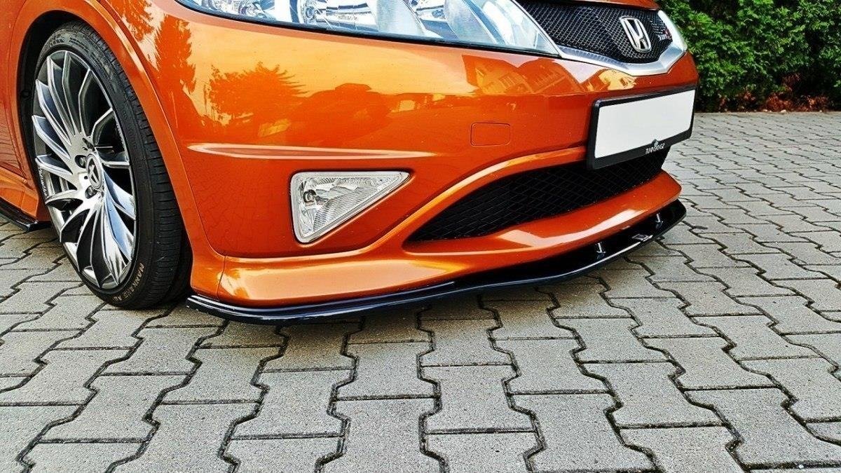 Front Ansatz für HONDA CIVIC VIII TYPE S/R schwarz Hochglanz