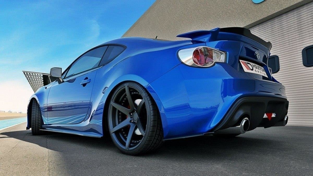 Heck Ansatz Flaps Diffusor für TOYOTA GT86 Carbon Look