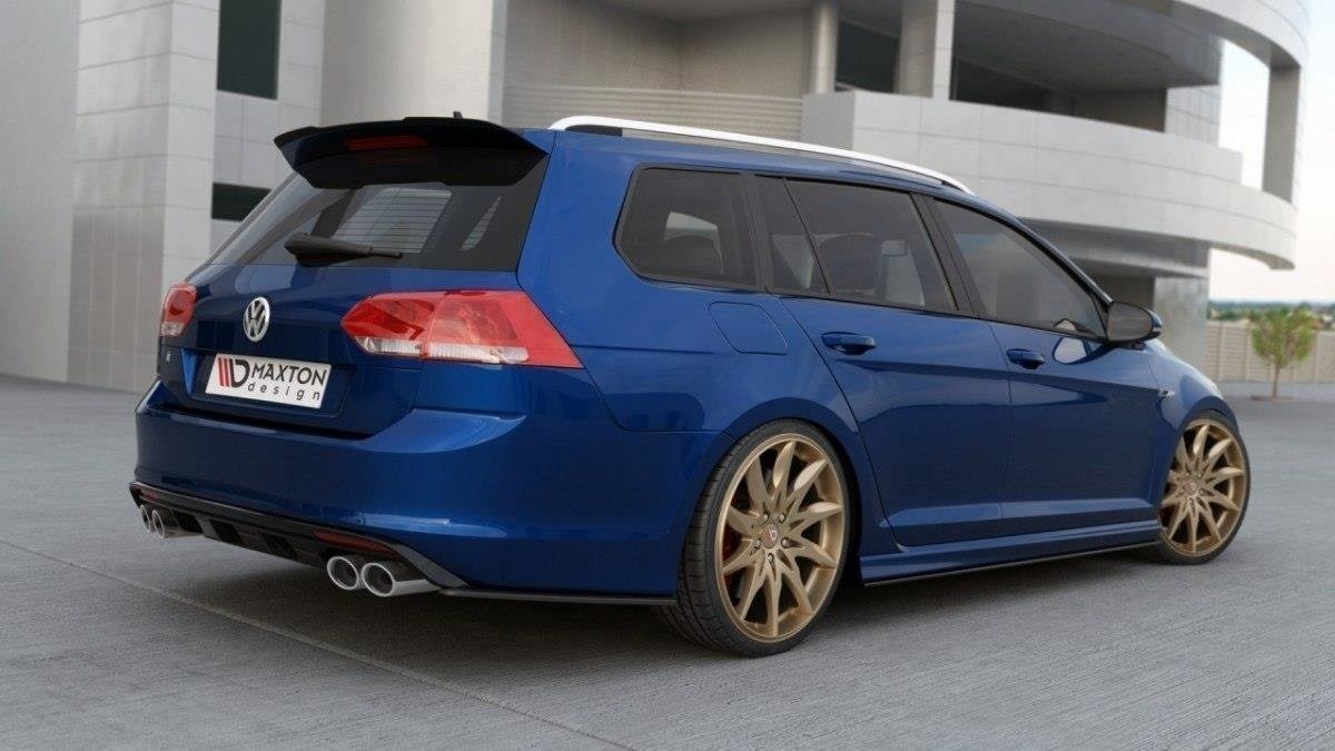 Spoiler CAP für VW Golf 7 / 7 Facelift R / R-Line Kombi Carbon Look