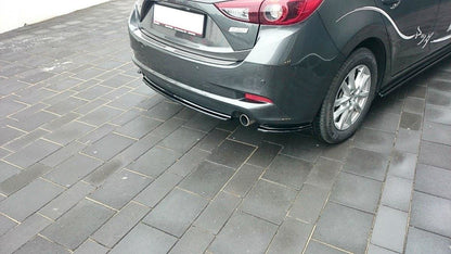 Mittlerer Diffusor Heck Ansatz für Mazda 3 BN (Mk3) Facelift  schwarz matt