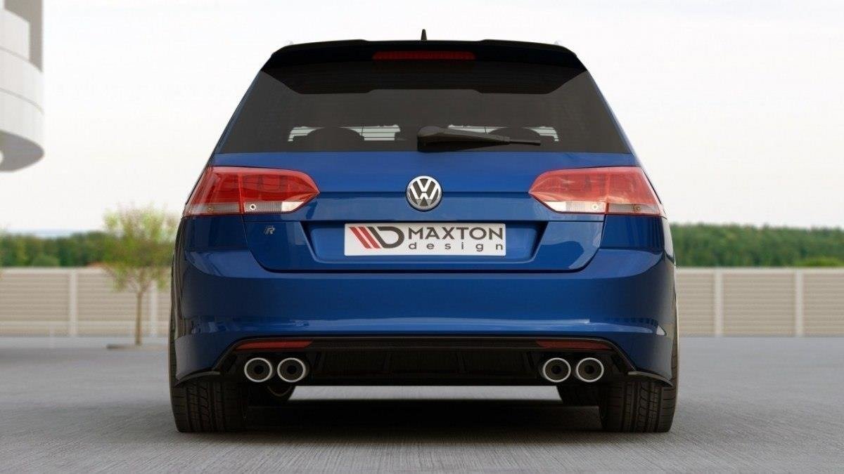 Heck Ansatz Flaps Diffusor für VW GOLF 7 R VARIANT schwarz matt