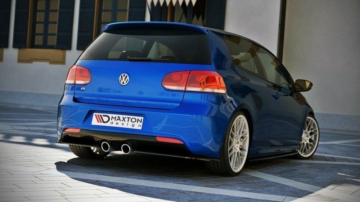 Heck Ansatz Flaps Diffusor für VW GOLF 6 R schwarz Hochglanz