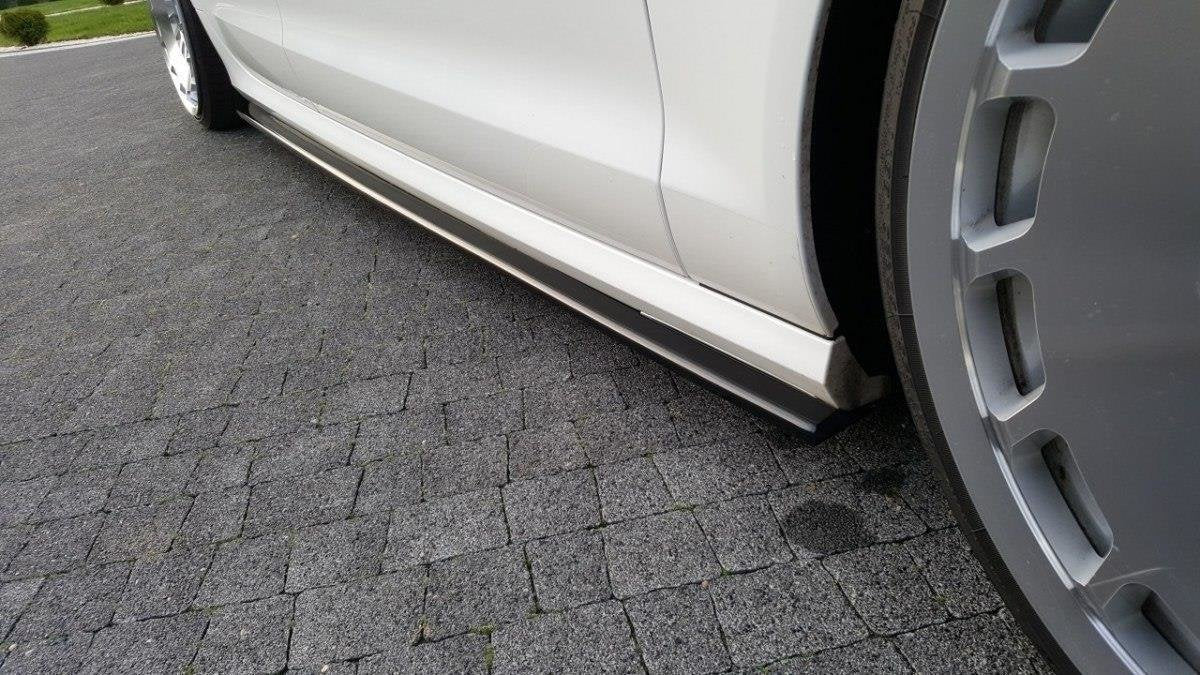 Seitenschweller Ansatz für Audi S6 / A6 S-Line C7  schwarz Hochglanz