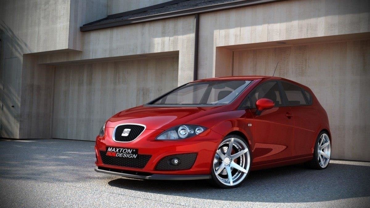 Front Ansatz für SEAT LEON MK2 Facelift schwarz matt