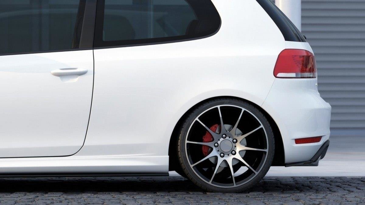 Heck Ansatz Flaps Diffusor für VW GOLF 6 GTI 35TH schwarz matt