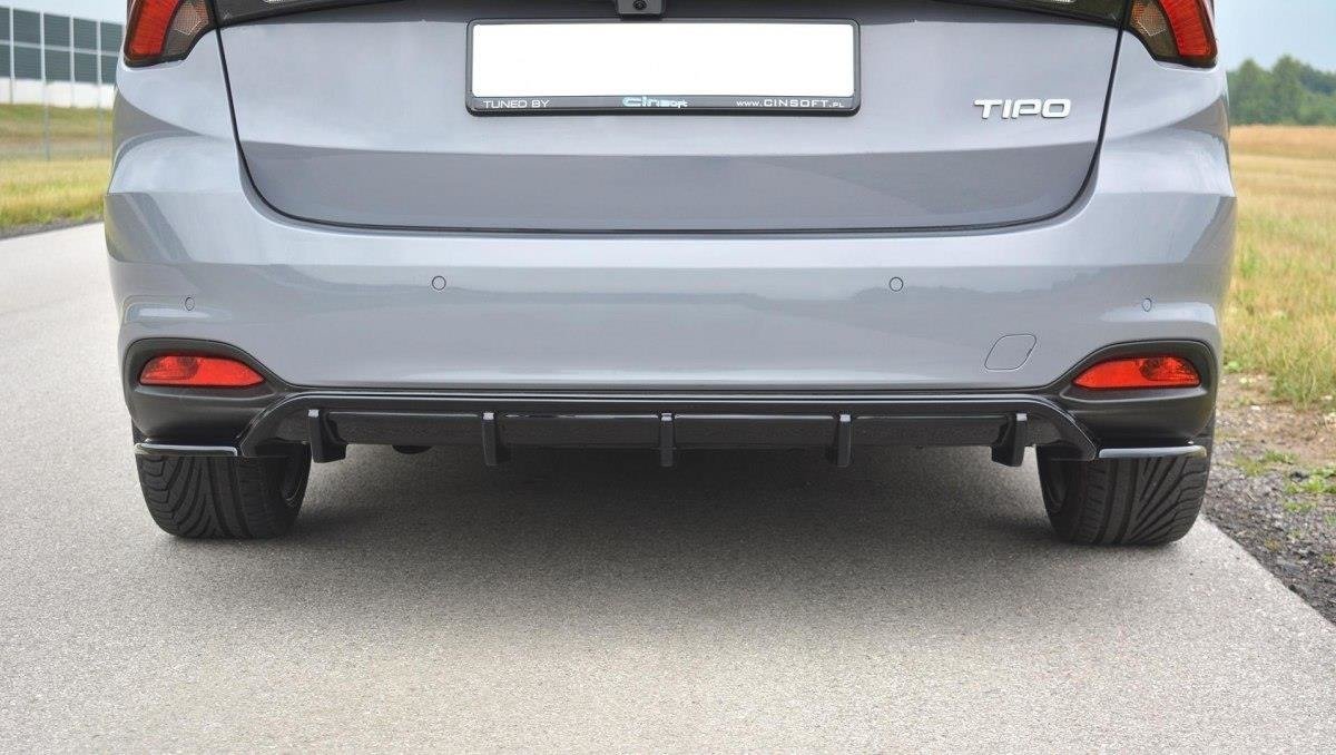 Diffusor Heck Ansatz für Fiat Tipo S-Design schwarz Hochglanz