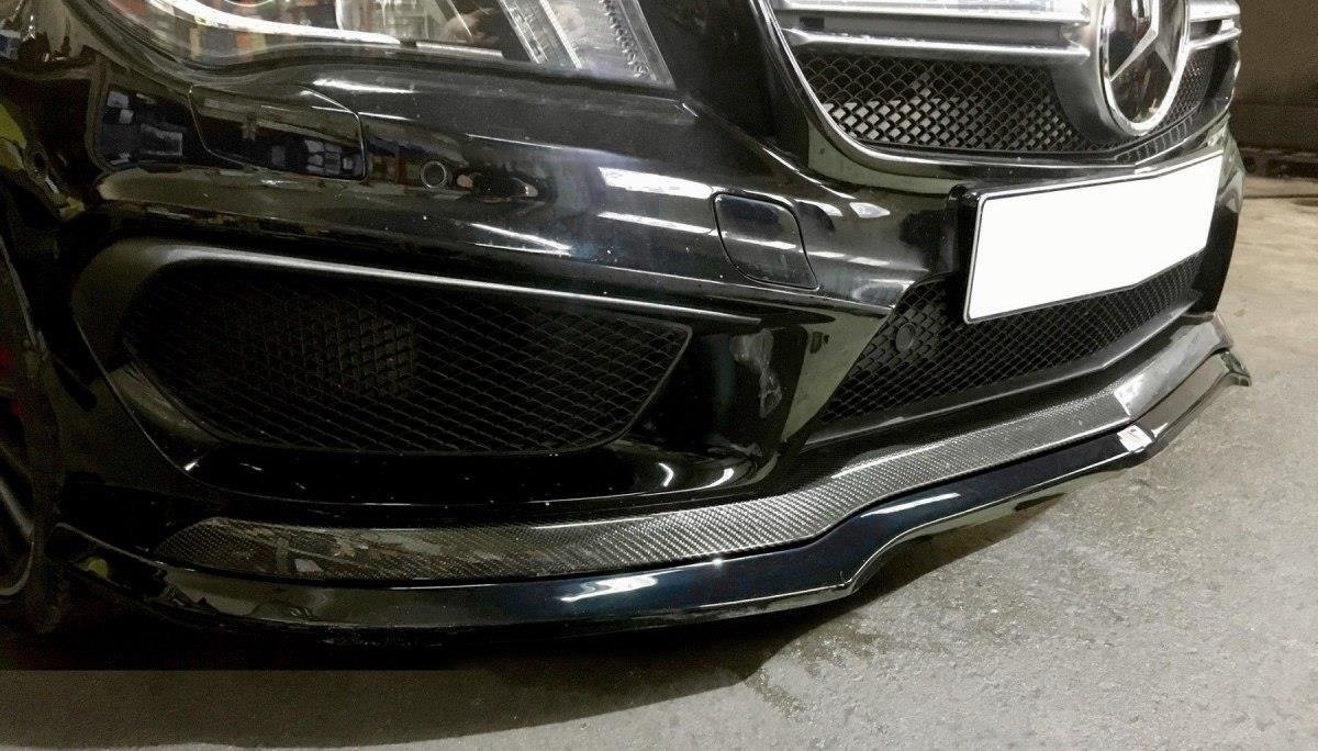 Front Ansatz für v.1 MERCEDES CLA 45 AMG C117 (vor Facelift) schwarz matt