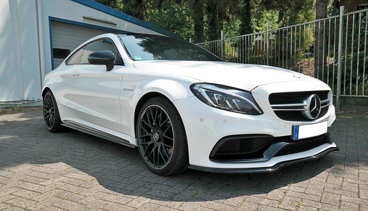 Front Ansatz V.1 für Mercedes C-Klasse C205 63 AMG Coupe schwarz matt