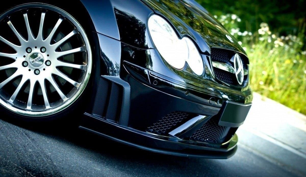 Front Ansatz für MERCEDES CLK W209 BLACK (SL BLACK SERIES LOOK) Carbon Look
