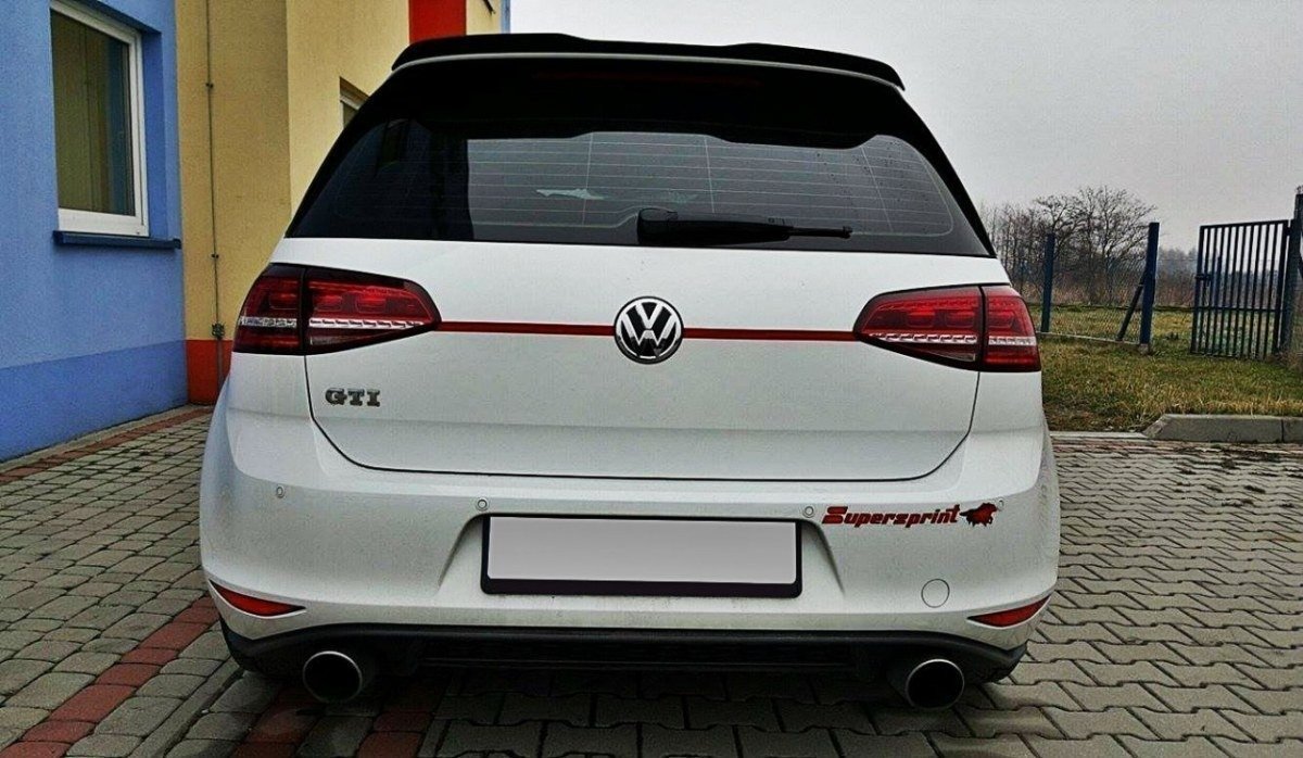 Spoiler CAP V.3 für Volkswagen Golf 7 / 7 Facelift R / R-Line / GTI  schwarz Hochglanz