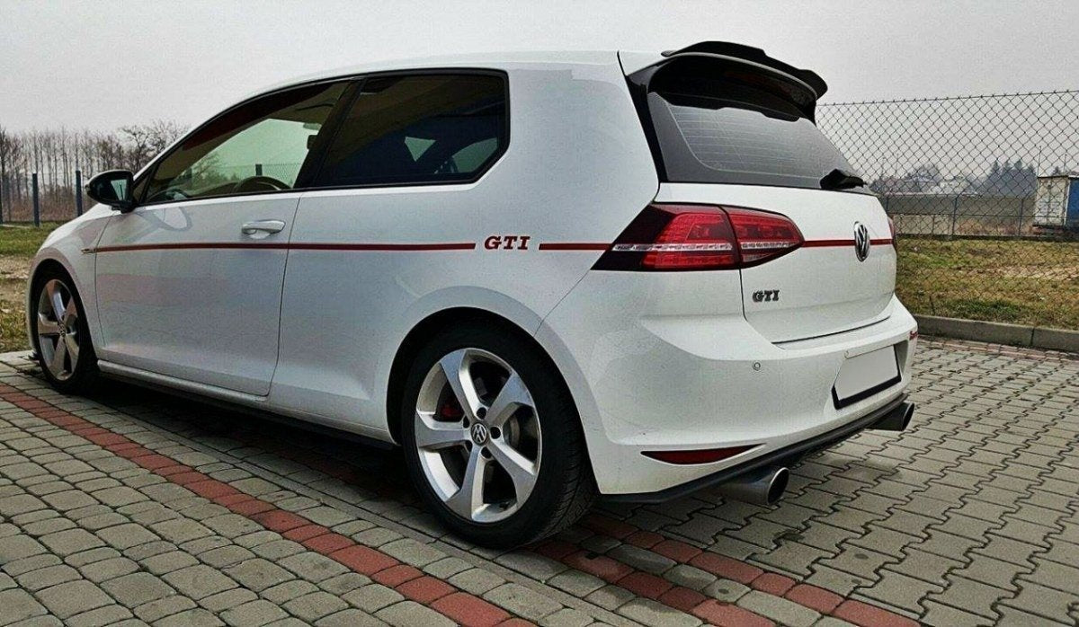Spoiler CAP V.3 für Volkswagen Golf 7 / 7 Facelift R / R-Line / GTI  schwarz matt