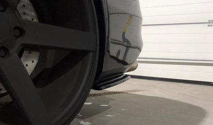 Heck Ansatz Flaps Diffusor für Audi S4 B8 FL schwarz matt