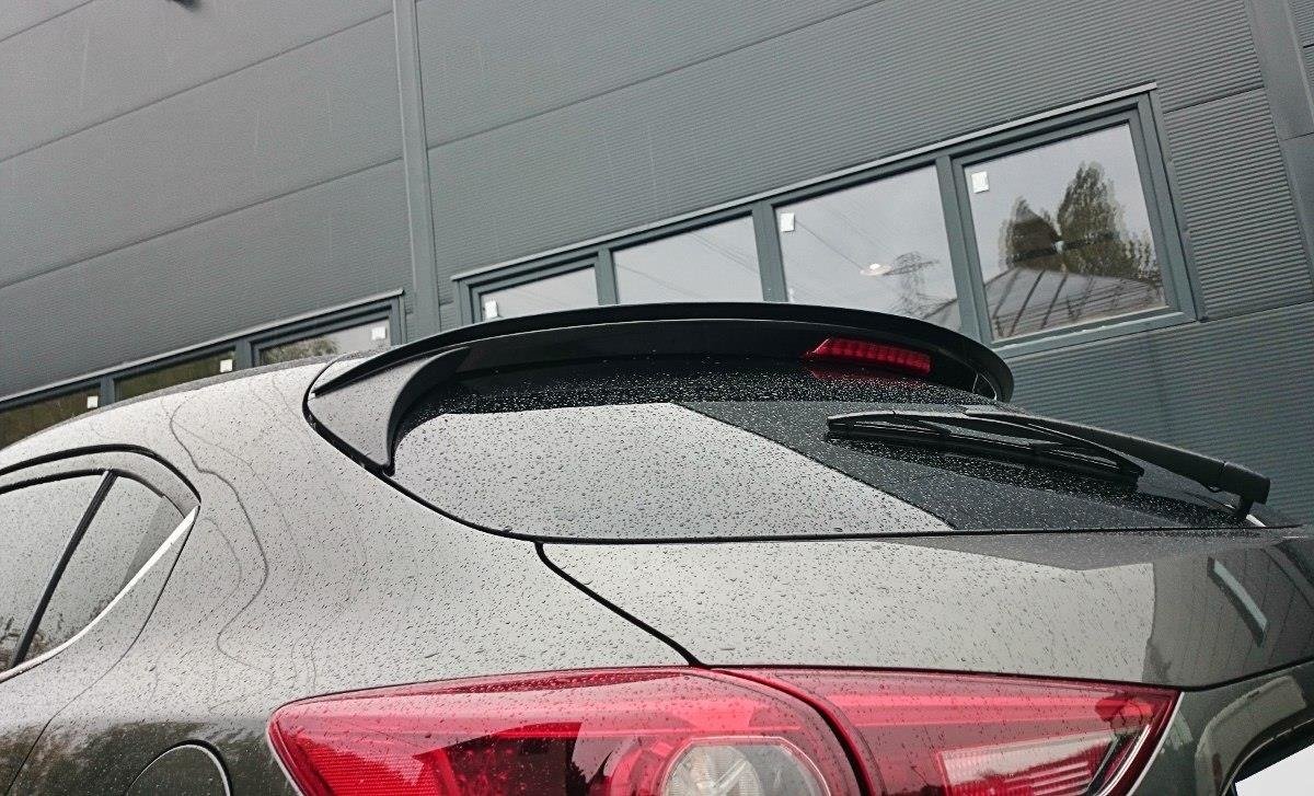 Spoiler CAP für Mazda 3 BN (Mk3) Facelift schwarz Hochglanz