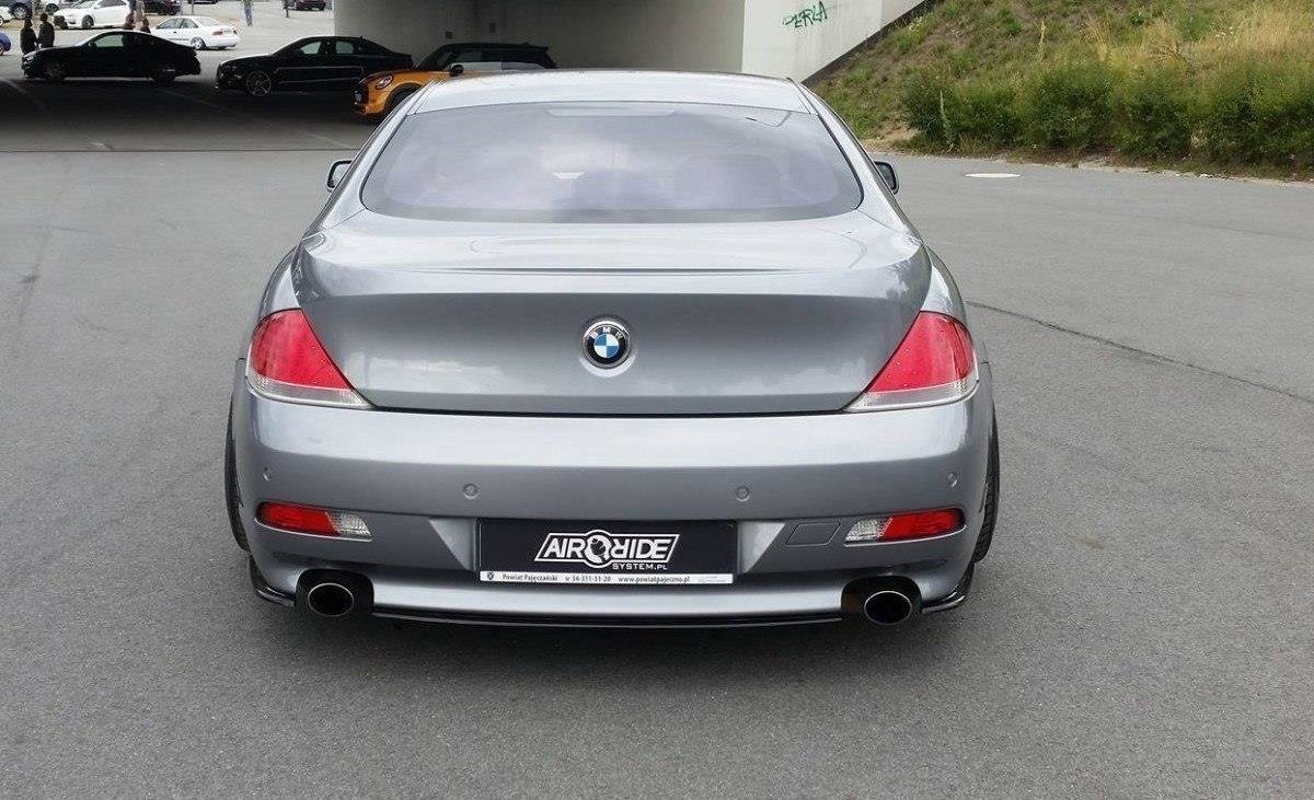 Heck Ansatz Flaps Diffusor für BMW 6er E63 / E64 (vor Facelift) schwarz Hochglanz