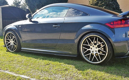 Seitenschweller Ansatz für Audi TT S / TT S-Line 8J  schwarz matt
