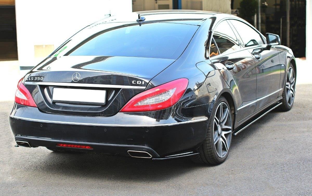 Seitenschweller Ansatz für Mercedes CLS C218 schwarz matt
