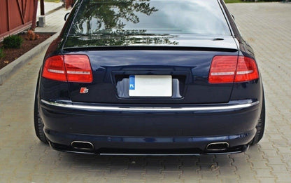 Heck Ansatz Flaps Diffusor für AUDI S8 D3 schwarz Hochglanz