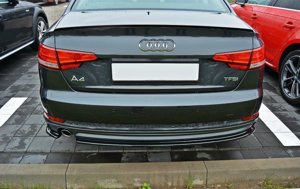 Spoiler CAP für Audi A4 S-Line B9 Limousine schwarz Hochglanz