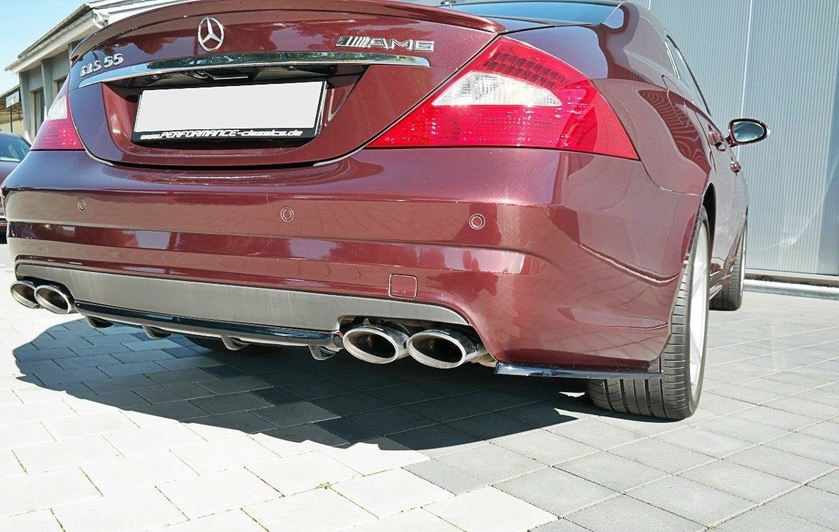 Diffusor Heck Ansatz für Mercedes CLS C219 55AMG schwarz matt