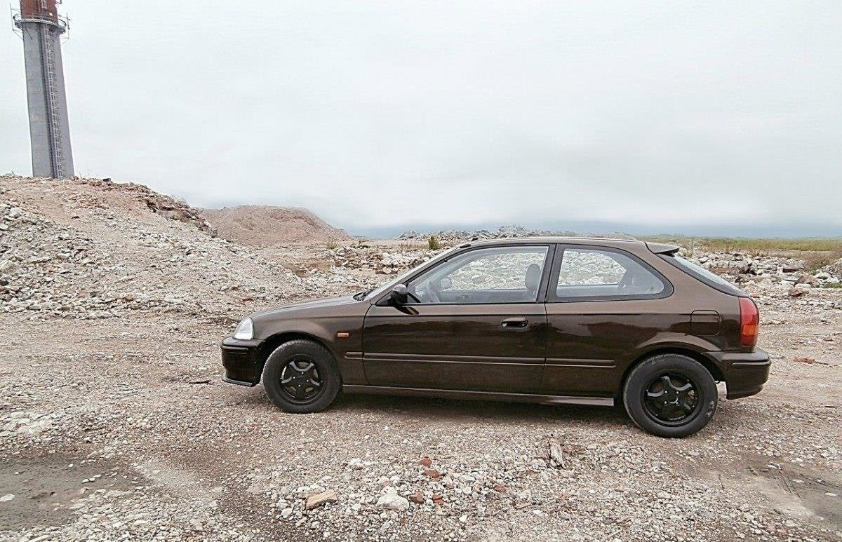 Front Ansatz für HONDA CIVIC MK6 EJ9 schwarz Hochglanz