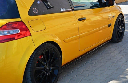 Seitenschweller Ansatz für RENAULT MEGANE II RS schwarz Hochglanz